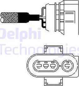 Delphi ES10403 - Лямбда-зонд, датчик кислорода autodnr.net