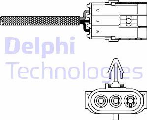 Delphi ES10970-12B1 - Лямбда-зонд, датчик кислорода avtokuzovplus.com.ua