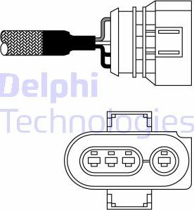 Delphi ES10987-12B1 - Лямбда-зонд, датчик кислорода avtokuzovplus.com.ua