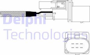 Delphi ES11022-12B1 - Лямбда-зонд autocars.com.ua