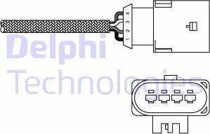 Delphi ES20303-12B1 - Лямбда-зонд, датчик кислорода avtokuzovplus.com.ua