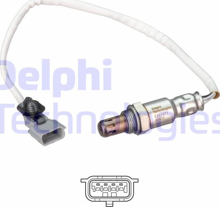 Delphi ES21071-12B1 - Лямбда-зонд autocars.com.ua