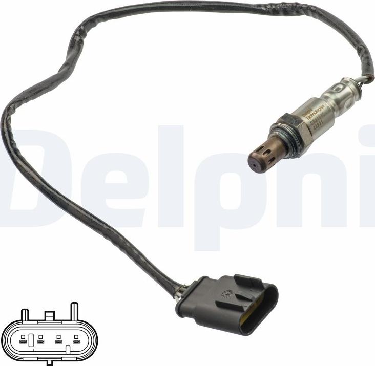 Delphi ES21076-12B1 - Лямбда-зонд autocars.com.ua