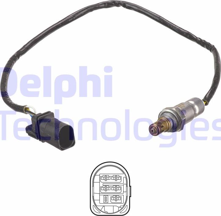 Delphi ES21153-12B1 - Лямбда-зонд, датчик кислорода avtokuzovplus.com.ua