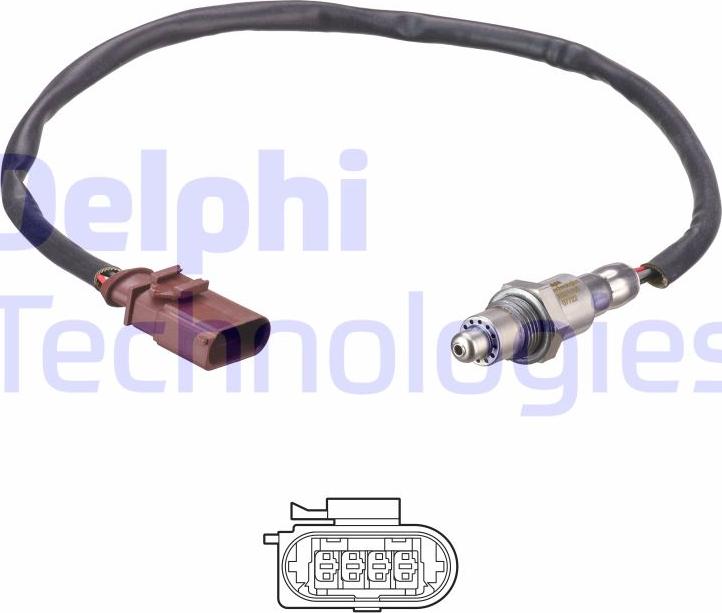 Delphi ES21155-12B1 - Лямбда-зонд, датчик кислорода autodnr.net