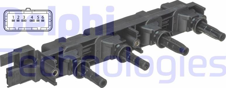 Delphi GN10502-12B1 - Котушка запалювання autocars.com.ua