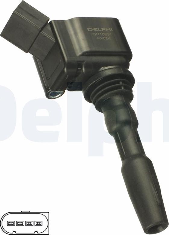 Delphi GN10631-15B1 - Катушка зажигания autodnr.net