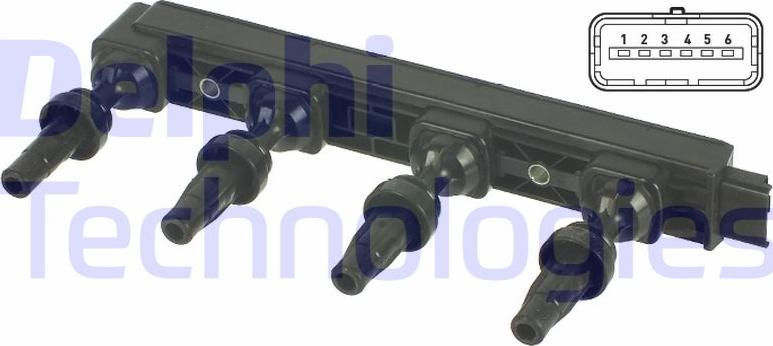 Delphi GN10654-12B1 - Котушка запалювання autocars.com.ua