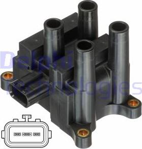 Delphi GN10832-17B1 - Катушка зажигания avtokuzovplus.com.ua