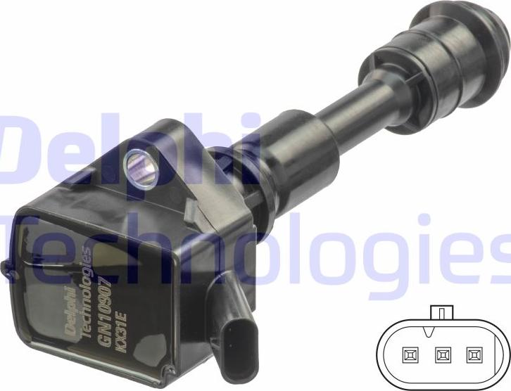 Delphi GN10907-12B1 - Котушка запалювання autocars.com.ua