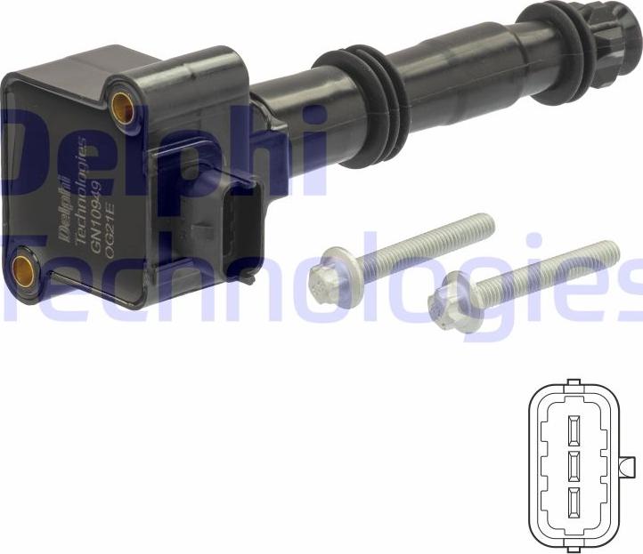 Delphi GN10949-12B1 - Котушка запалювання autocars.com.ua