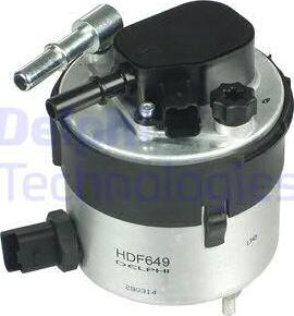 Delphi HDF649 - Топливный фильтр avtokuzovplus.com.ua