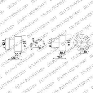 Delphi KDB147 - Комплект ременя ГРМ autocars.com.ua