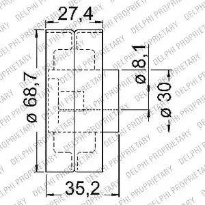 Delphi KDB203 - Комплект ремня ГРМ avtokuzovplus.com.ua