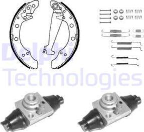 Delphi KP1132 - Комплект тормозных колодок, барабанные avtokuzovplus.com.ua