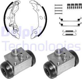 Delphi KP1133 - Комплект тормозных колодок, барабанные avtokuzovplus.com.ua