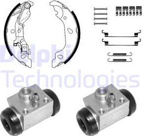 Delphi KP1134 - Комплект гальм, барабанний механізм autocars.com.ua