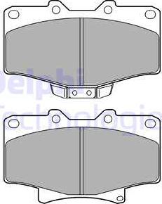 Delphi LP1070 - Тормозные колодки, дисковые, комплект autodnr.net