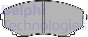 Delphi LP1095 - Комплект гальмівних колодок з 4 шт. дисків autocars.com.ua