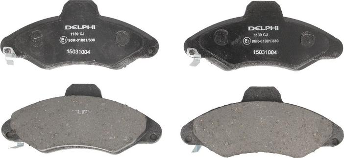 Delphi LP1139 - Гальмівні колодки, дискові гальма autocars.com.ua