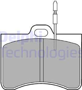 Delphi LP114 - Тормозные колодки, дисковые, комплект avtokuzovplus.com.ua