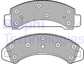 Delphi LP1176 - Тормозные колодки, дисковые, комплект avtokuzovplus.com.ua