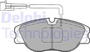 Delphi LP1186 - Тормозные колодки, дисковые, комплект avtokuzovplus.com.ua