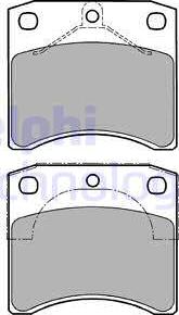 Delphi LP1206 - Тормозные колодки, дисковые, комплект avtokuzovplus.com.ua