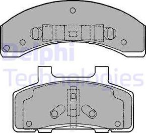 Delphi LP1216 - Гальмівні колодки, дискові гальма autocars.com.ua