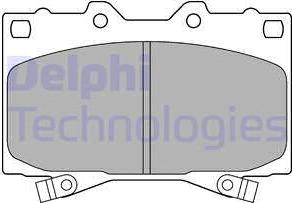 Delphi LP1308 - Тормозные колодки, дисковые, комплект autodnr.net