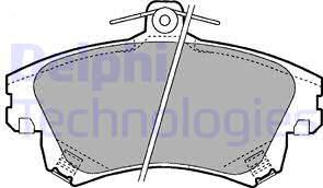 Delphi LP1398 - Тормозные колодки, дисковые, комплект avtokuzovplus.com.ua