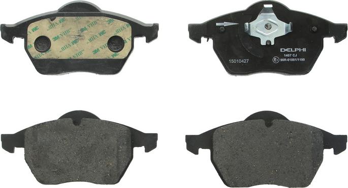 Delphi LP1407 - Гальмівні колодки, дискові гальма autocars.com.ua