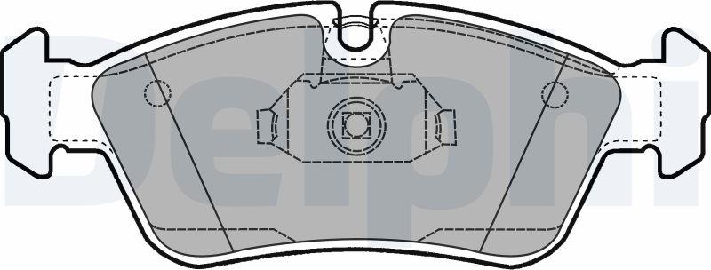 Delphi LP1421-17B1 - Тормозные колодки, дисковые, комплект autodnr.net