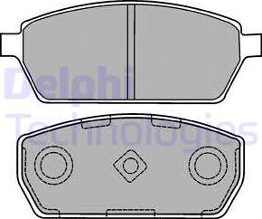 Delphi LP1430 - Тормозные колодки, дисковые, комплект avtokuzovplus.com.ua