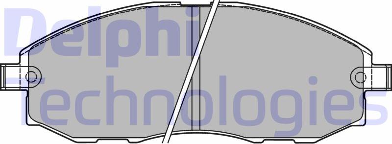 Delphi LP1434 - Гальмівні колодки, дискові гальма autocars.com.ua