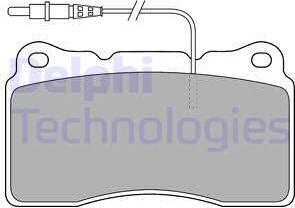 Delphi LP1516 - Тормозные колодки, дисковые, комплект avtokuzovplus.com.ua