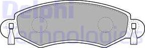 Delphi LP1523 - Гальмівні колодки, дискові гальма autocars.com.ua