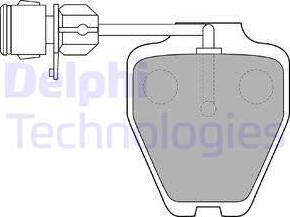 Delphi LP1530 - Тормозные колодки, дисковые, комплект avtokuzovplus.com.ua