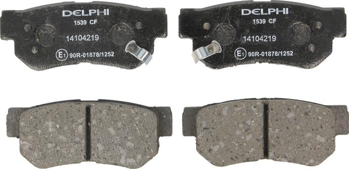 Delphi LP1539 - Гальмівні колодки, дискові гальма autocars.com.ua