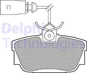 Delphi LP1541-18B1 - Тормозные колодки, дисковые, комплект autodnr.net