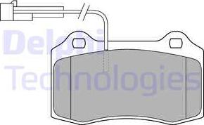 Delphi LP1543 - Тормозные колодки, дисковые, комплект avtokuzovplus.com.ua