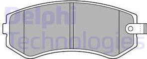 Delphi LP1544 - Тормозные колодки, дисковые, комплект autodnr.net