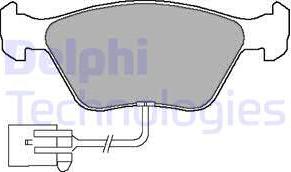 Delphi LP1598 - Гальмівні колодки, дискові гальма autocars.com.ua