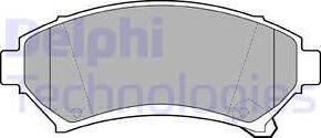 Delphi LP1609 - Тормозные колодки, дисковые, комплект avtokuzovplus.com.ua