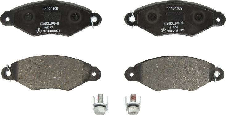 Delphi LP1610 - Гальмівні колодки, дискові гальма autocars.com.ua