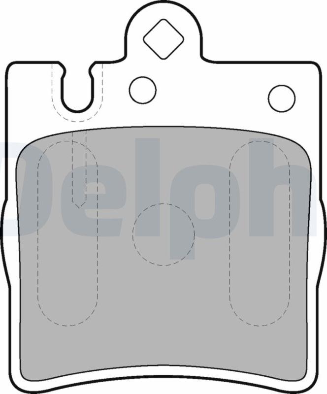 Delphi LP1618-17B1 - Тормозные колодки, дисковые, комплект autodnr.net