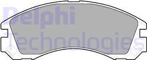 Delphi LP1628 - Тормозные колодки, дисковые, комплект autodnr.net