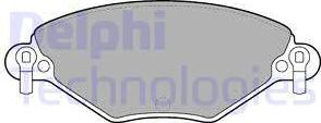 Delphi LP1654 - Тормозные колодки, дисковые, комплект avtokuzovplus.com.ua