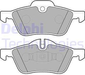 Delphi LP1657-18B1 - Тормозные колодки, дисковые, комплект avtokuzovplus.com.ua