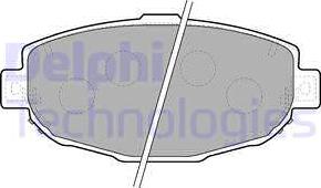 Delphi LP1661 - Тормозные колодки, дисковые, комплект avtokuzovplus.com.ua